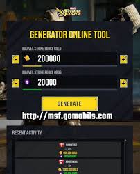 This Really Is An Marvel Strike Force Hack Which Could Online Live Generate Unlimited Number Of Gold And Orbs To Your Account Marvel Strike Force