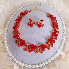 Looking for a simple, classic white dress for your wedding? Buy Wholesale Simple Wedding Jewelry Sets Red Pearl Flower Crystal Earrings Bridal Rhinestone Necklace From Chinese Wholesaler I Tao Net