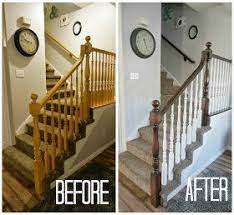 Two Points For Honesty Refinishing Oak Stair Railings Oak Stairs Refinish Stairs Stair Railing