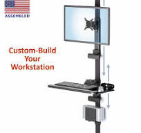 LeverLift Custom Sit-Stand Wall Mounted Workstation