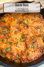 Dutch Oven Lasagna Recipe Dutch Oven Lasagna Dutch Oven Recipes Cast Iron Oven Cooking Recipes