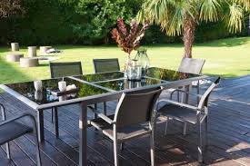 Collection salon de jardin à partir de 109€. Un Magnifique Salon De Jardin De 7 Pieces Avec Une Table En Aluminium Et Un Plateau De Verre Trempe Avec Une Allonge P Mobilier Jardin Entretien Jardin Jardins