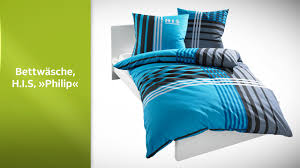 H I S Bettwasche Philip H I S Mit Streifen Grafisches Design Online Kaufen Otto