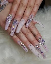 See more ideas about nails, nail designs, coffin nails designs. 30 Elegant Rhinestones Coffin Nails Designs 21 Bloghenni Online Nails Design With Rhinestones Rhinestone Nails Bling Acrylic Nails