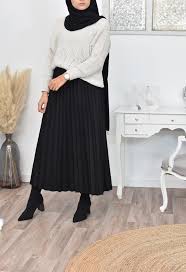 Economisez avec notre option de livraison gratuite. Jupe Longue Plissee Evasee Effet Daim Hiver A La Pointe De La Mode