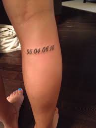 Birth Year Tattoo Designs Ankle Siblings Birth Years Behind The Knee Tattoo Placement Tattoos Tattoos And Piercings