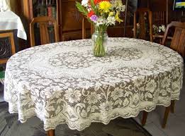 Vintage Quaker Lace Cloth Oval Tablecloth Cottage Decor Table Etsy Fabric Decor Lace Tablecloth Christmas Table Cloth