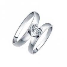 Lettering 925 Silver Couple Half Heart Rhinestone Ring Only 21 99 Womens Jewelry Rings Engagement Rings Couple Couple Wedding Rings