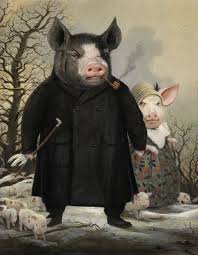 Bill Mayer George Orwell S Animal Farm Pig Illustration Animal Art Pig Art