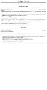 low voltage technician resume sample
