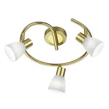 Klassische wand leuchte decken lampe messing strahler lounge wohnzimmer. Vintage Runder Deckenstrahler Messing Matt Inkl Led Carico Lampenundleuchten