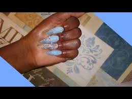 Beautiful long stiletto nails by anna sikora. Watch Me Work My Holo Sky Blue Acrylic Nails Youtube