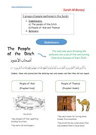 Surah Al Burooj Tafsir For Kids Handout Sheet 1 Free Pdf At Www Arabicadventures Com Islam For Kids Sunday School Kids Muslim Kids Activities