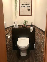 トイレdiy ニトリのウォールシートで腰壁風にイメチェン トイレ インテリア トイレ 壁紙 diy トイレdiy