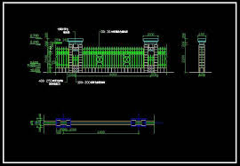 Wrought iron railing cad block. Wrought Iron Railing Fence Design Free Download Architectural Cad Drawings