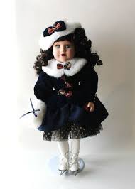 Beautiful collectors ashley belle porcelain doll. Brass Key Victorian Porcelain Ice Skater Doll