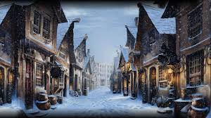 Diagon Alley At Christmas Harry Potter Diagon Alley Harry Potter Wallpaper Harry Potter Christmas