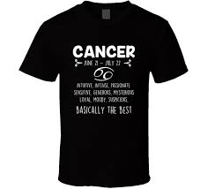 Your beau features a hard exterior on an emotional level. Cool Cancer Zodiac Astrology Sun Sign Traits T Shirt