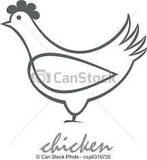 Black And White Hen Clipart Clipart Vector Of Chicken Stylized Vector Image Of Hen Can Be Vector Images Stylized Design Elements
