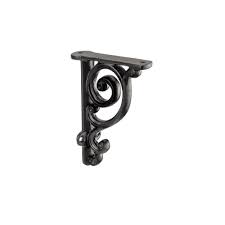 Richelieu Hardware 25 Lbs 3 17 32 In Forged Iron Matte Black Shelf Bracket Unitary Bp9441100900 The Home Depot Black Shelf Brackets Black Shelves Shelf Brackets