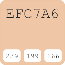 Efc7a6 Hex Color Code Schemes Paints