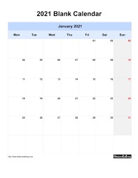 Free blank printable monthly planner calendar. 2021 Blank Calendar Blank Portrait Orientation Free Printable Templates Free Download Distancelatlong Com