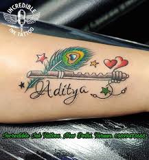 Aditya Name Tattoo Aditya Nametattoo Featherfluite Tattoo Call Whtsapp 09899473688 Name Tattoo Tattoos Infinity Tattoo
