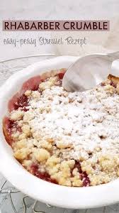 Rhabarber Crumble Easy Peasy Streusel Rezept Joyful Food Video Rezept Video Rezepte Streusel Rezept Lecker