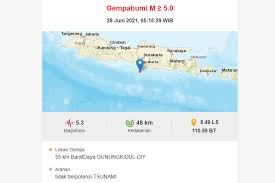 More images for gempa » Gempa M 5 3 Guncang Gunungkidul Yogyakarta Ini Imbauan Bmkg Halaman All Kompas Com