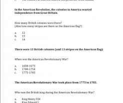 Here are some more interesting facts to note. Us Revolutionary War Quiz