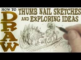 How To Draw Thumb Nail Sketches And Explore Ideas Sketches Drawings Drawing Lessons