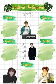 Jadwal Pelajaran Aesthetic Di 2020 Poster Kelas Kertas Catatan Belajar