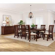 Seats 10 or more yana dining set. Tannersville Solid Mahogany Wood 10 Piece Dining Room Set