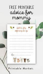 Free Printables And Templates Baby Shower Advice Cards Baby Shower Advice Free Baby Shower