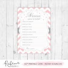 Baby Shower Wishes For Baby In Spanish Deseos Para La Bebe Etsy Baby Shower Wishes Wishes For Baby Printable Baby Shower Games