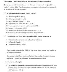 Action plans are useful in a variety of situations, and can be employed by various different parties in an organization. Culminating Project Integration Of The Techniques Of Chegg Com