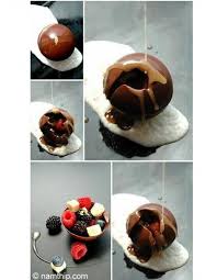 Sphere En Chocolat Decouvrez La Sphere En Chocolat Le Dessert Surprise Du Moment Elle A Table Sphere Chocolat Chocolat Presentation Dessert