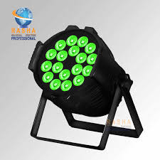Xmas Discount China Stage Light Rash Dmx 18pcs 18w 6in1 Rgbaw Uv Aluminum High Brightness Led Flat Par Can Stage Party Powercon