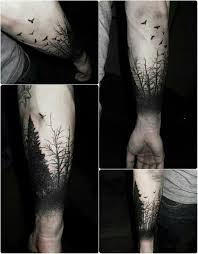 Rather than trying to work the exfoliant in with your fingers, grab a pumice stone and rub it over the tattoo using small, circular motions. Faded Forest Such A Cool Idea Tattoos Sleeve Tattoos Picture Tattoos