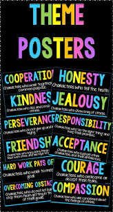 Free Literature Theme Cards Reading Themes Teaching Themes Middle School Reading