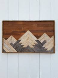 Reclaimed Wood Wall Art Small 5 Mountain Range By Pastreclaimed Reclaimed Wood Wall Art Wood Wall Art Reclaimed Wood Wall