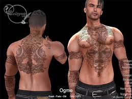 Typically celtic artwork features a myriad of knots and patterns; Second Life Marketplace Enigma Ink Ogme Celtic Tattoo