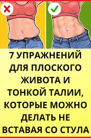 упражнения для плоского живота и тонкой талии в картинках Pin Na Doske Zdorove
