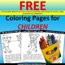 Free Coloring Pages For Children Social Distancing And Hygiene In 2020 Autism Teaching Strategies Autism Teaching Teacher Wish List
