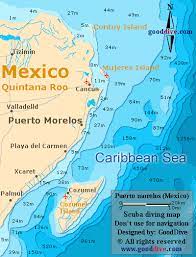 Puerto morelos, a peaceful village on the mayan riviera, is a place to experience the genuine yucatan. Puerto Morelos Map Gooddive Com Puerto Morelos Mexico Vacation Destinations Mexico Vacation