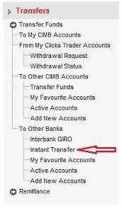 Inter bank transfer enables electronic transfer of funds from the account of the remitter in one bank to the account of the beneficiary maintained with any other bank branch. Instant Interbank Fund Transfer With Cimbclicks 1 Million Dollar Blog