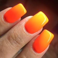 Beautiful Orangenails Summer Nails Ombrenails Ombrenailart Nailart Naildesigns Summernails Orange Toe Nails Orange Ombre Nails Ombre Acrylic Nails