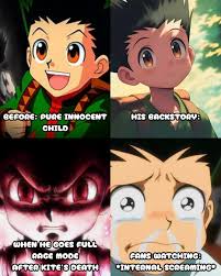 Anime characters embracing rage and fighting