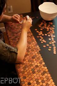 Epbot Money Money Money Penny Floor Diy Table Top Penny Table