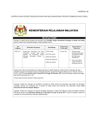 Jabatan kastam diraja malaysia (jkdm). Contoh Iklan Tender Terbuka Tanpa Pra Kelayakan Bagi Projek Pembang